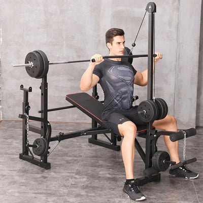 Home Gym Power Rack with Adjustable Bench and Dumbbell Set - Your Complete Fitness Solution!