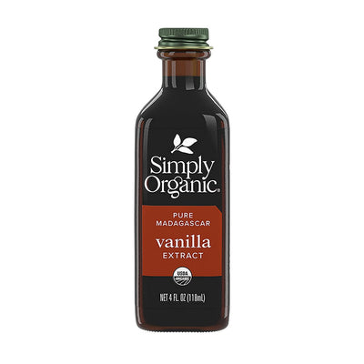 "Organic Madagascar Vanilla Extract: Pure, Sugar-Free Flavor in a 4-Ounce Glass Jar - Perfect for Smoothies!"