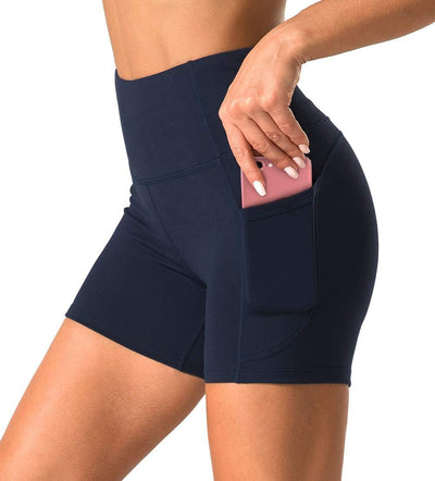"Ultimate High Waist Yoga Shorts: Stay Stylish and Supported with Tummy Control and Convenient Side Pockets!"