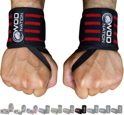 "Ultimate Powerlifting Performance: Premium 18-Inch Wrist Wraps & Straps Set for Gym and Weightlifting - Support for Women and Men"